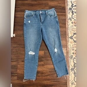 Express Cropped Skinny High Rise Flexx Jeans